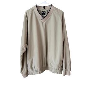 ADIDAS MEN'S CLIMAPROOF TAN PULLOVER